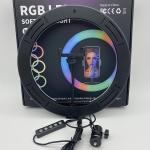 MJ36 RGB Ring Light (14 Inch) 16 Colour Led RGB Ring Light with Phone Tripod Stand