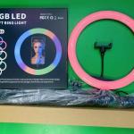MJ36 RGB Ring Light (14 Inch) 16 Colour Led RGB Ring Light with Phone Tripod Stand